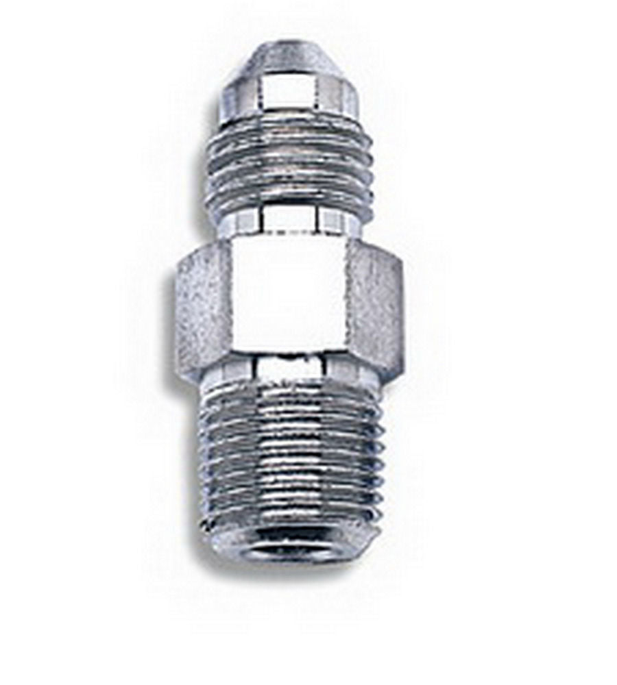 Russell 642441 Endura Brake Fitting - 3AN Male to 1/8 Inch NPT Male Steel Nickel Plated