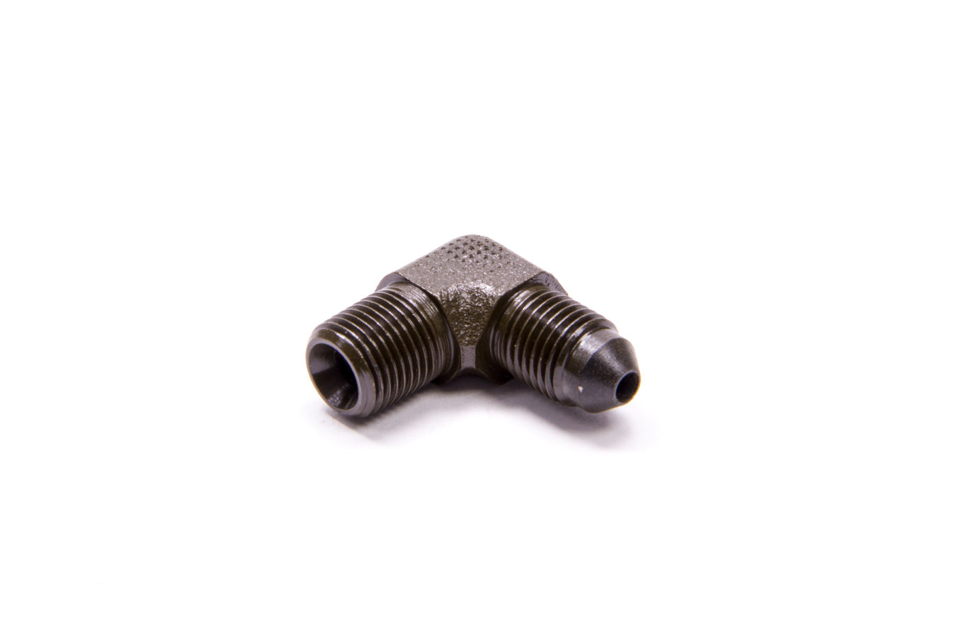 Russell 642793 #3 to 1/8 Inch NPT 90 Degree Fitting Aluminum Black Anodized