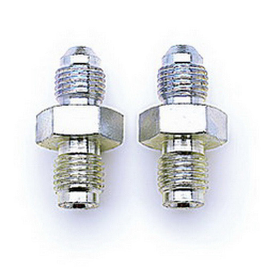 Russell 643961 Endura Inverted Flare Adapter, 3 AN Male to 3/8-24 Inverted Flare Male, Steel, Nickel Plated