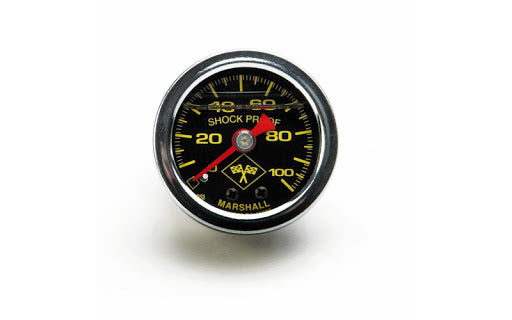 Russell 650320 0-100 PSI Mechanical Analog Fuel Pressure Gauge with Black Face and Chrome Case