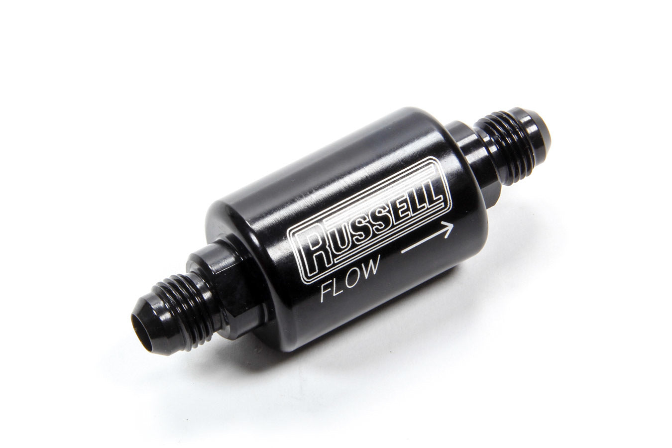 Russell Check Valve 650603 with 6AN Male Inlet and Outlet, Aluminum, Black Anodized