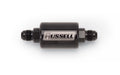 Russell Check Valve 650613 with 8AN Male Inlet and Outlet, Aluminum, Black Anodized