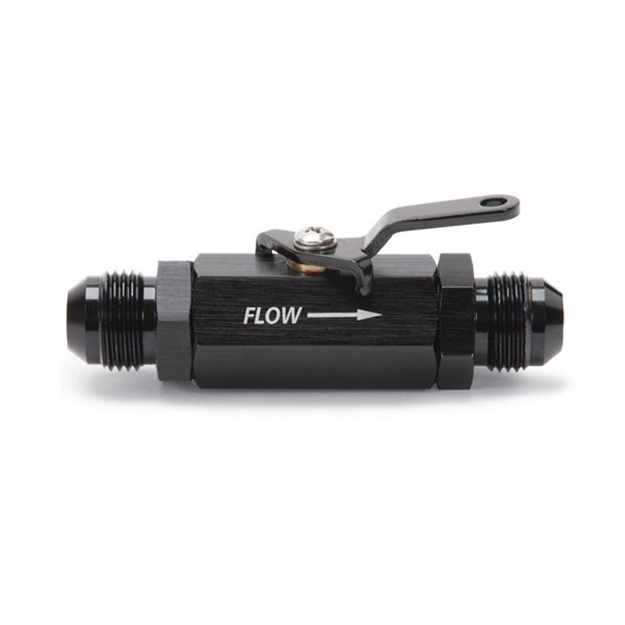 Russell 650653 Shut-Off Valve 10AN Male Aluminum Black Finish