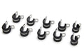Russell 650980 #6 Cushion Clamps Set of 10 with Rubber Lining and Steel Construction