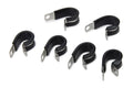 Russell 651000 Cushion Clamps #10, 10 AN Hose, Rubber Lining, Steel, Set of 6