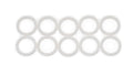 Russell #8 PTFE Sealing Washers, 1 Inch Outer Diameter, 0.76 Inch Inner Diameter, 0.062 Inch Thickness, Set of 10