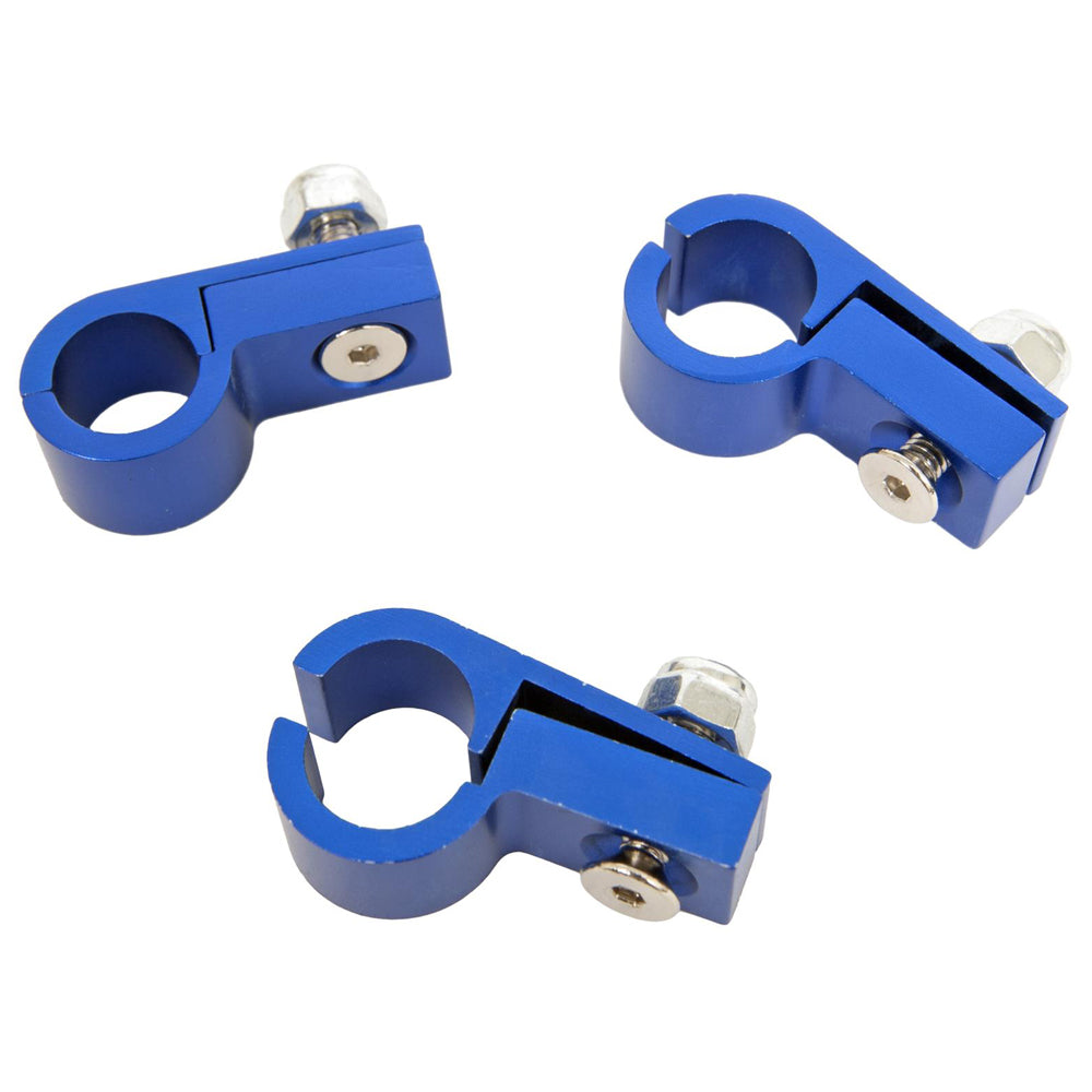Russell Line Clamps 654262 2-Piece Set for 0.5 Inch ID Aluminum Tubing, Blue Anodized