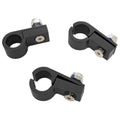 Russell 654263 Line Clamp 8AN Tubing Set of 3 Black Anodized Aluminum 0.5 Inch ID