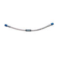 Russell 658510 6AN Nitrous Hose, 24 Inches Long, Braided Stainless Steel with Blue PTFE Fittings