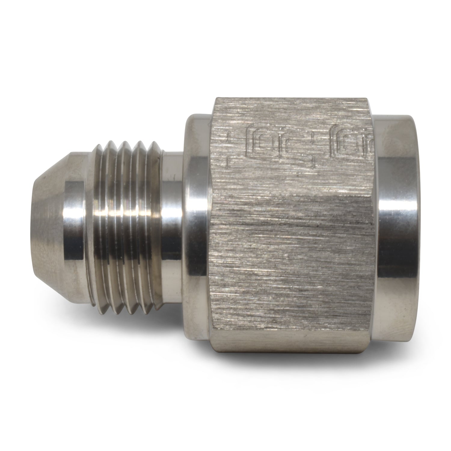 Russell 660021 8AN to 6AN Flare Reducer Adapter Aluminum Clear Anodized
