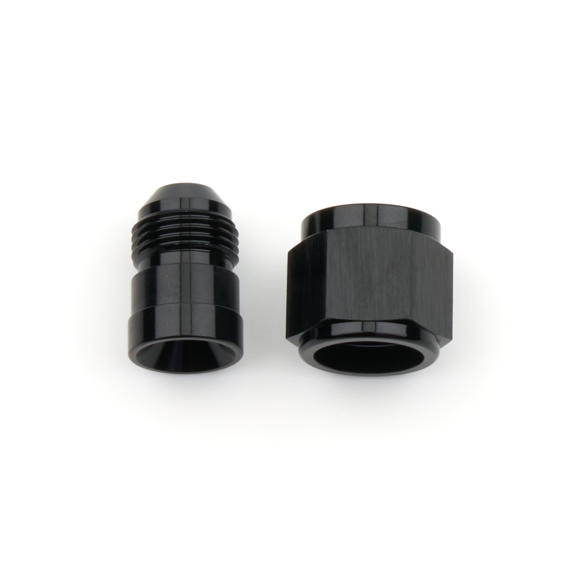 Russell 660033 Reducer Fitting 10AN Female to 8AN Male Aluminum Black Anodized