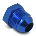 Russell 660170 3AN Flare Plug Adapter with Hex Head and Blue Anodized Aluminum