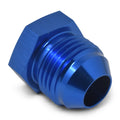 Russell 660180 4AN Flare Plug Adapter Aluminum Blue Anodized
