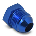 Russell 660200 8AN Flare Plug Adapter Blue Anodized Aluminum
