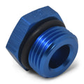 Russell 660270 6AN Stainless Steel Threaded Plug with O-Ring and Hex Head, Blue Anodized Aluminum