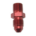 Russell 660424 4AN Male to 1/8 Inch NPT Male Adapter in Red Anodized Aluminum