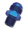 Russell #660450 #6 to 1/8 Inch NPT Adapter Fitting in Aluminum with Blue Anodized Finish
