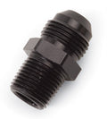 Russell P/C 660463 Straight Adapter Fitting, 6 AN Male to 3/8 Inch NPT Male, Aluminum, Black Anodized