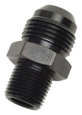 Russell 660523 P/C 12 to 1/2 NPT Straight Adapter Fitting Aluminum Black Anodized