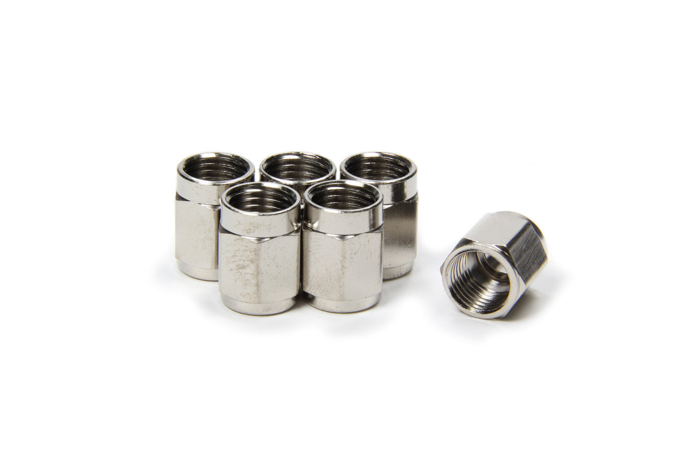 Russell 660551 Endura Tube Nut for 3/16 Inch Tube, Aluminum, Nickel Anodized, Set of 6