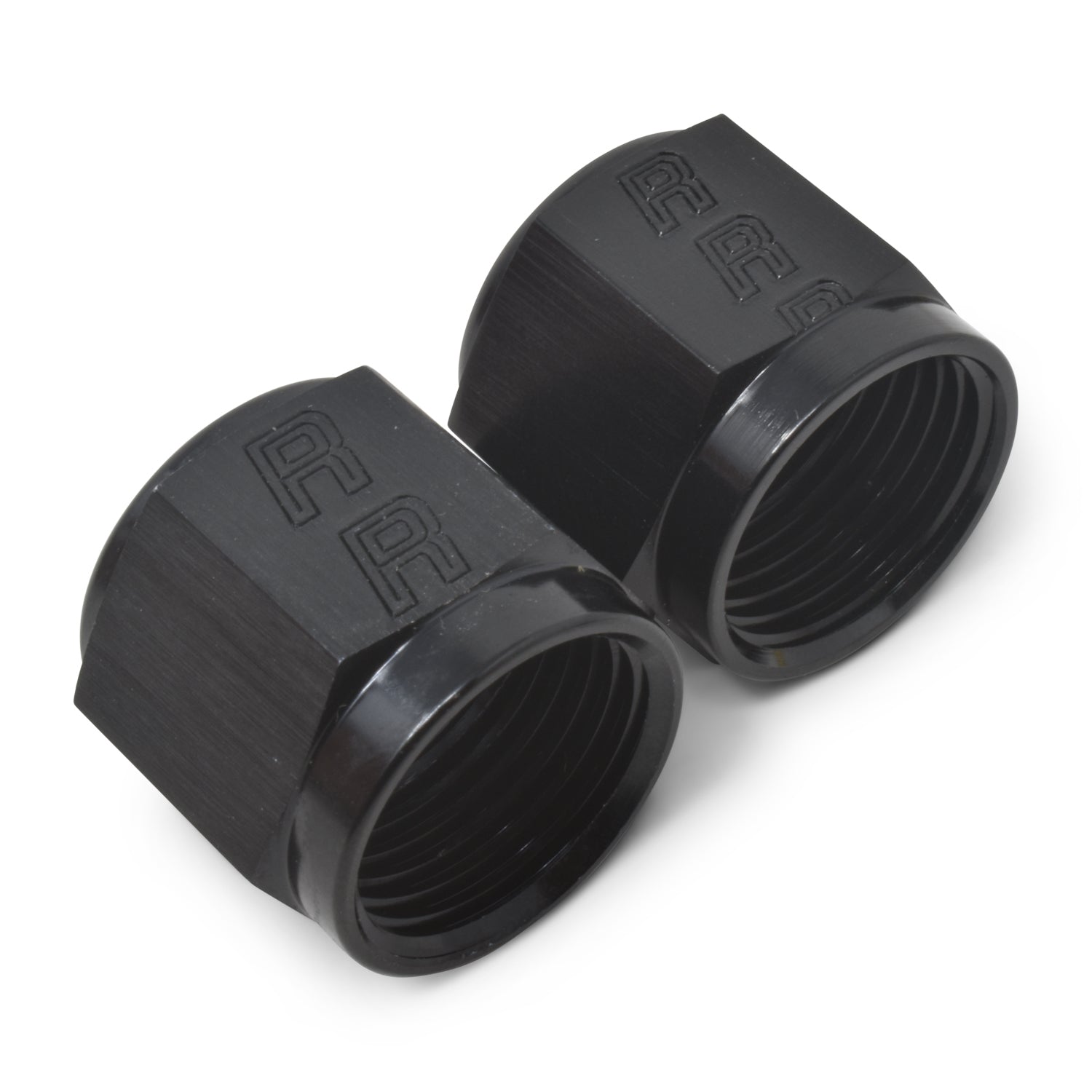 Russell 660563 4AN to 1/4 Inch Tube Nut Set of 6 Aluminum Black Anodized
