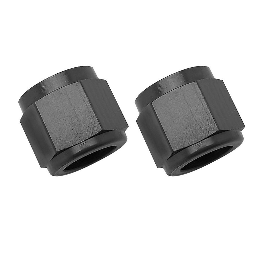 Russell P/C 660585 - Aluminum 8 AN Tube Nut for 1/2 Inch Tube, Black Anodized, Pair
