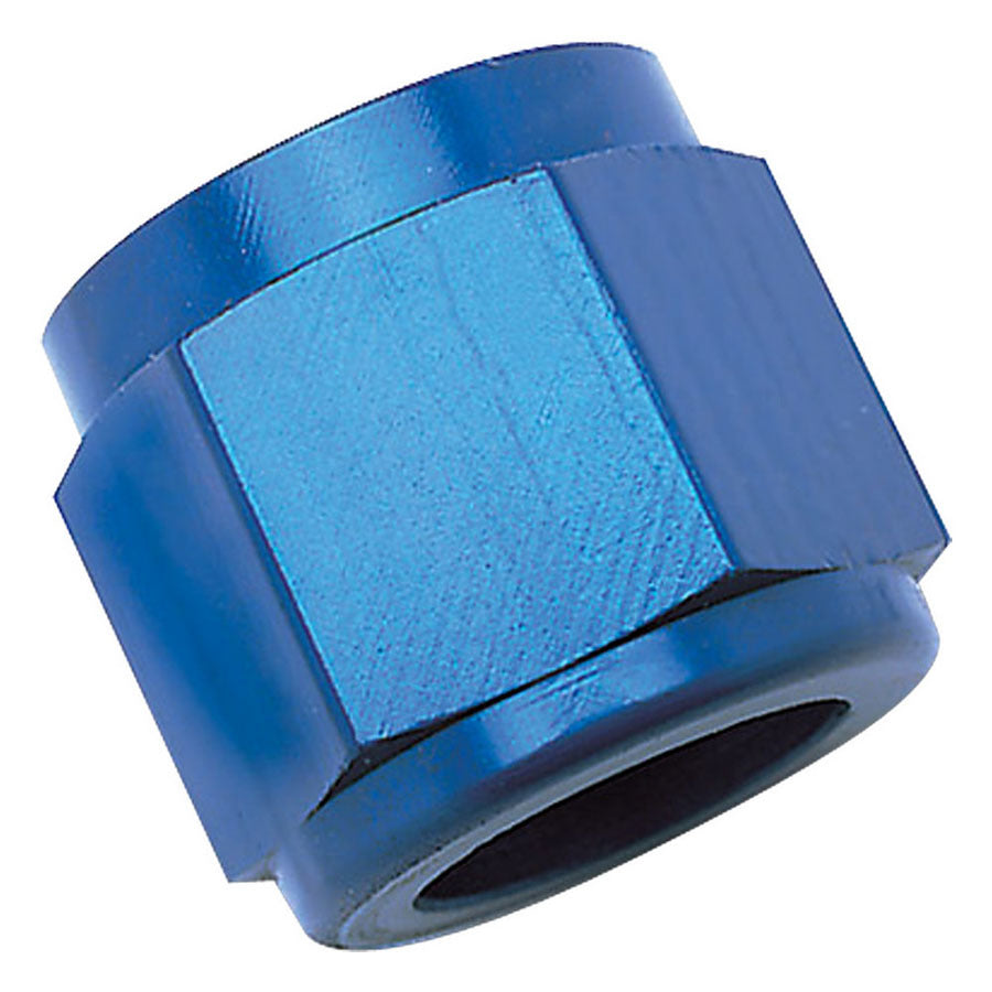 Russell 660590 10AN to 5/8 Inch Aluminum Tube Nut Blue Anodized