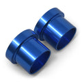 Russell 660630 3AN to 3/16 Inch Aluminum Tube Sleeve Set of 6 Blue Anodized