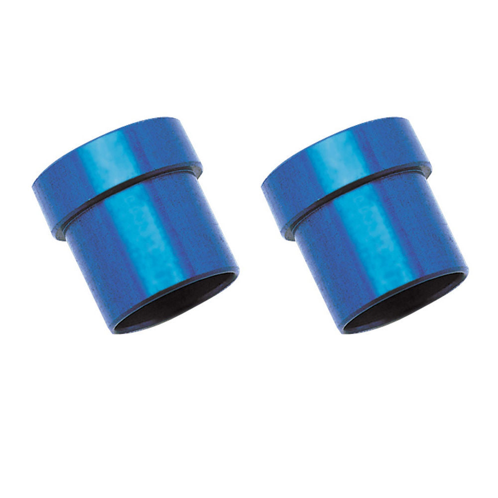 Russell 660660 Aluminum Tube Sleeve Pair for 8 AN Fittings 1/2 Inch Diameter Blue Anodized