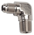 Russell 660821 Endura Adapter Fitting 90 Degree 6 AN Male to 1/4 in NPT Male Aluminum Nickel Anodized