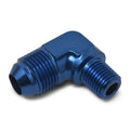 Russell 660880 10AN 90 Degree Male to 1/2 Inch NPT Aluminum Adapter, Blue Anodized