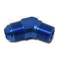 Russell 660960 8AN 45 Degree Aluminum Adapter with 3/8 Inch NPT Male Fitting, Blue Anodized