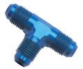 Russell 661020 6AN Male to Male to Male Adapter Tee, Aluminum, Blue Anodized