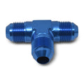 Russell 661030 8AN Male to 8AN Male Aluminum Blue Anodized Adapter Tee