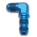 Russell 661250 6AN 90 Degree Bulkhead Fitting with Blue Anodized Aluminum