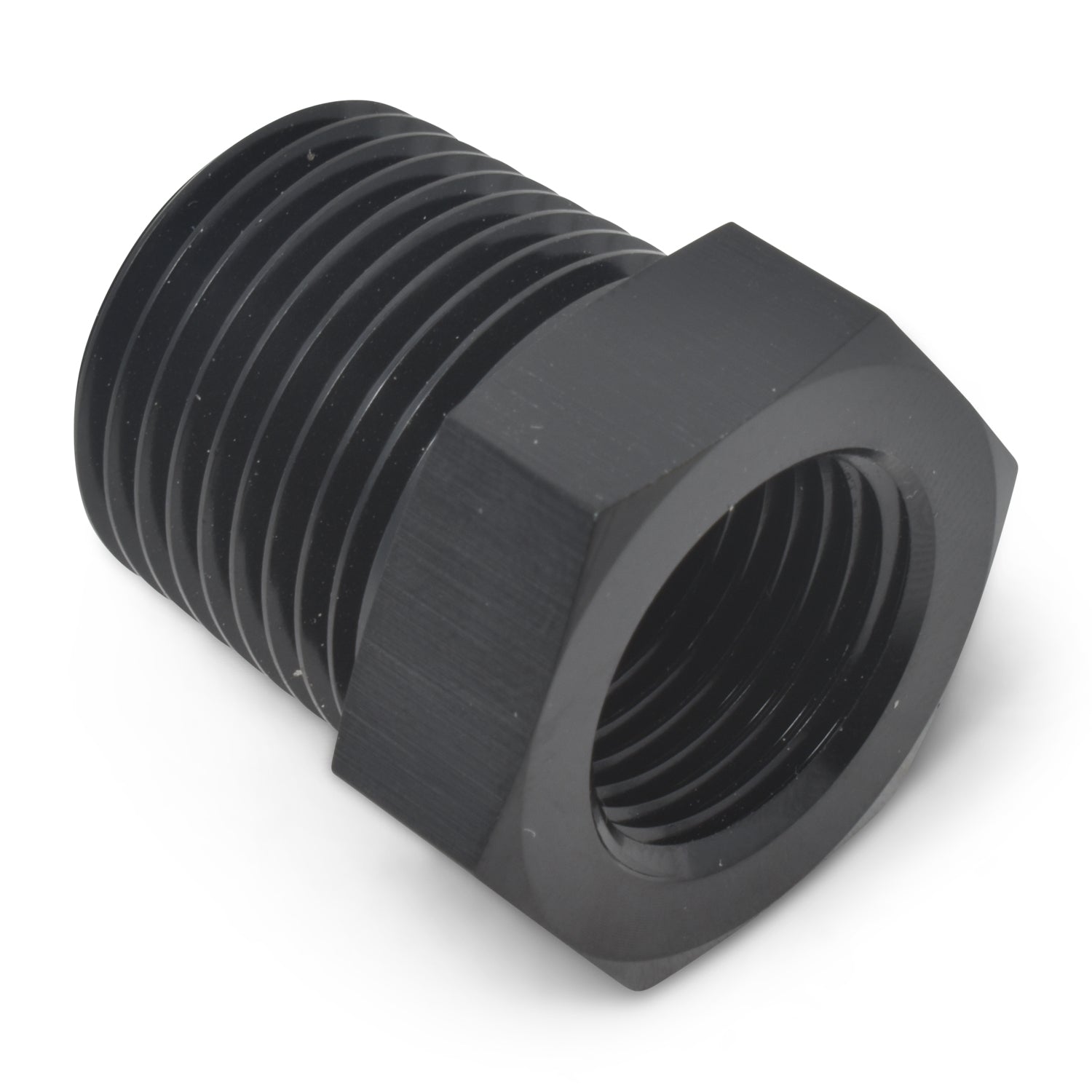 Russell 661583 1/2 Inch Male to 3/8 Inch Female NPT Aluminum Bushing Black Anodized