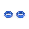 Russell 661900 Endura Bulkhead Nut #8 Aluminum Blue Anodized Pair