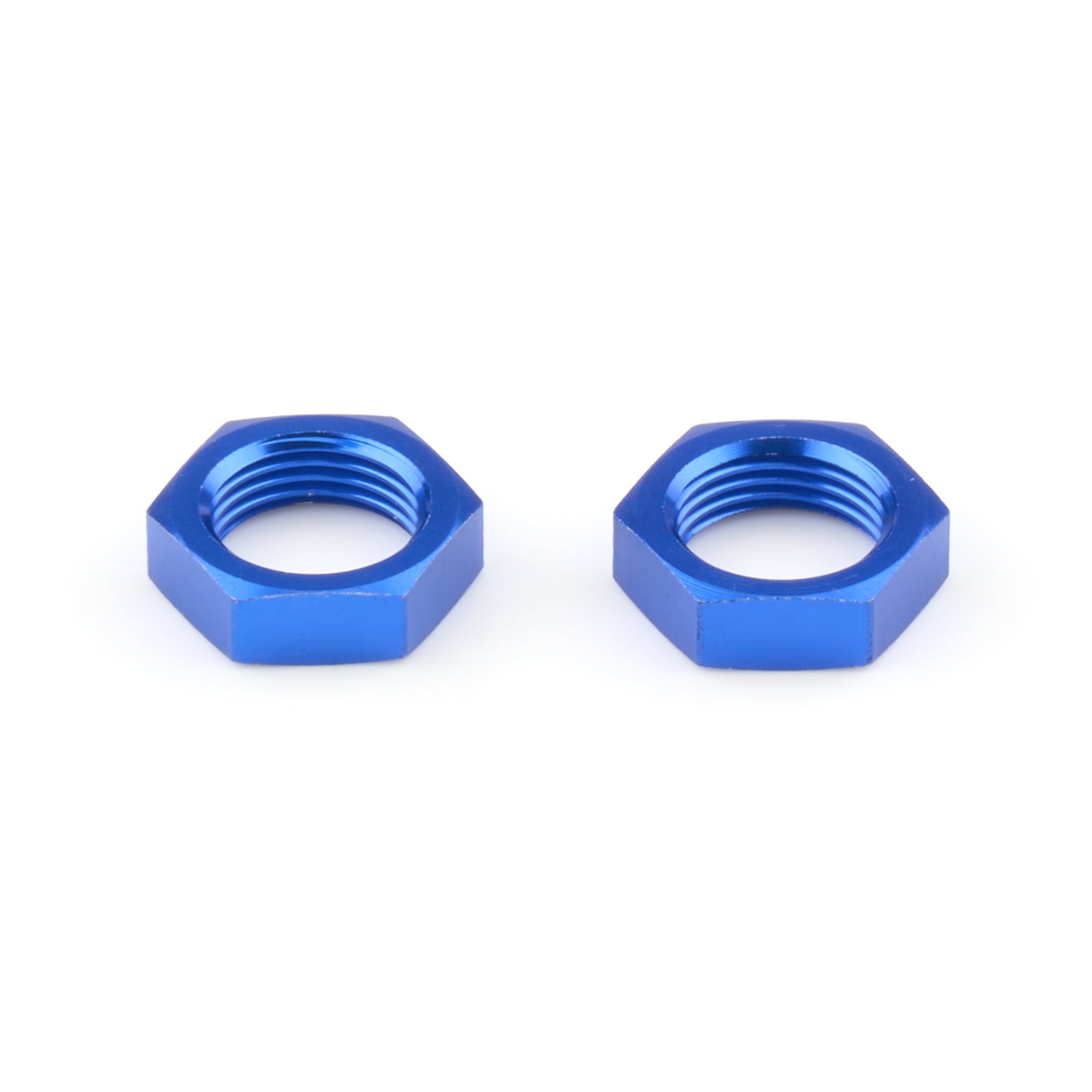 Russell 661900 Endura Bulkhead Nut #8 Aluminum Blue Anodized Pair