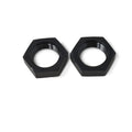 Russell 661903 8AN Aluminum Bulkhead Fitting Nut in Blue Anodized Finish, Pair
