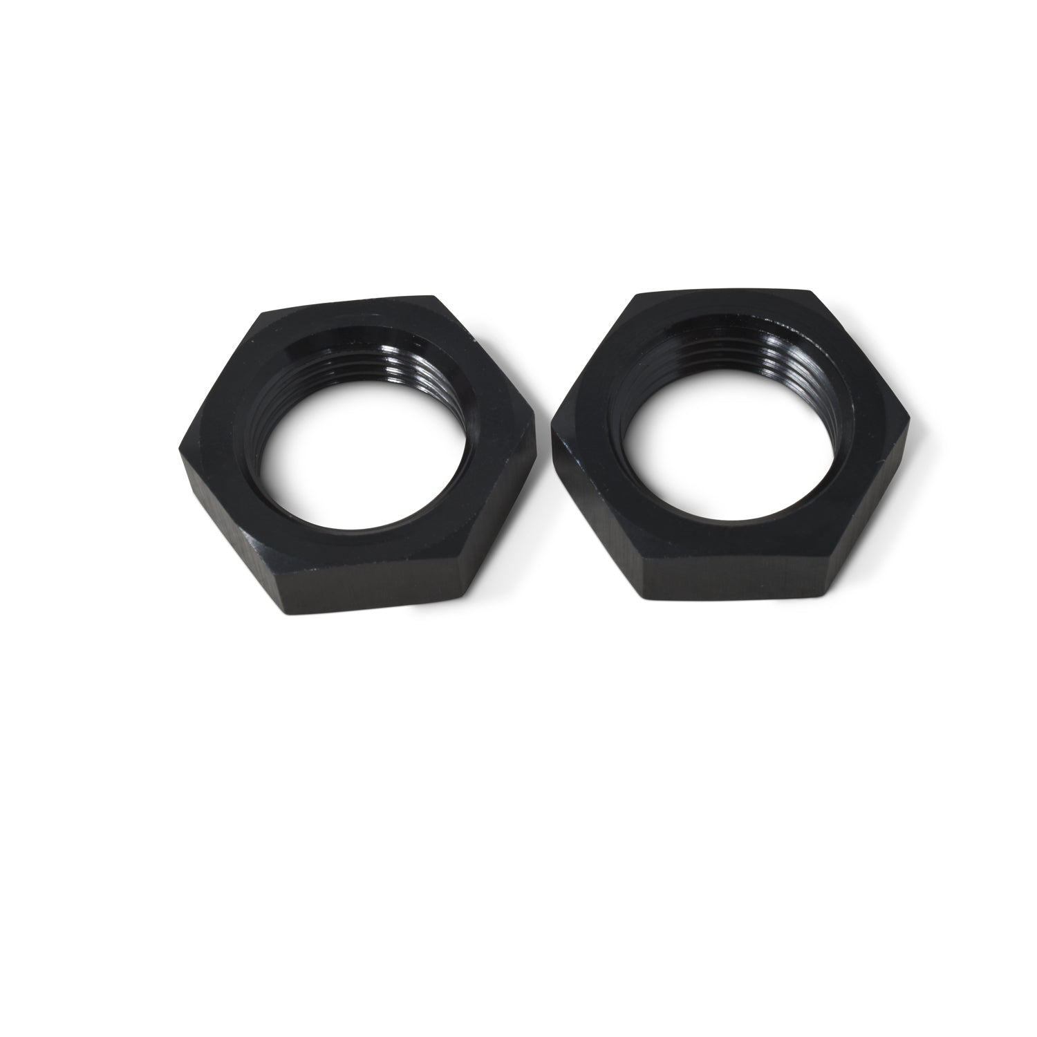 Russell 661903 8AN Aluminum Bulkhead Fitting Nut in Blue Anodized Finish, Pair