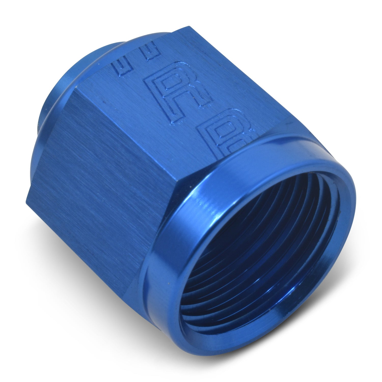 Russell 661990 12AN Flare Cap Aluminum Blue