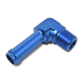 Russell 663110 6AN 90 Degree to 1/4 Inch NPT Male Adapter in Blue Anodized Aluminum