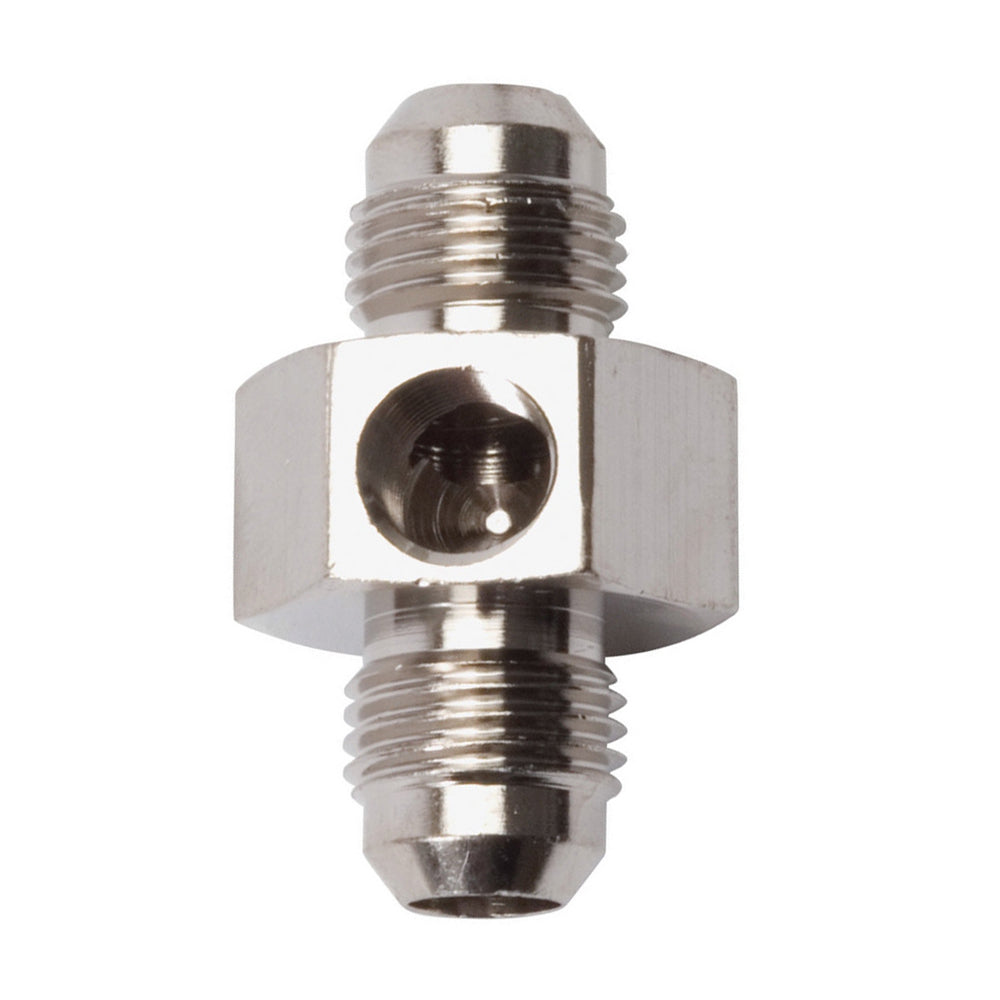 Russell 670001 Endura Union Fitting - #6 Male with 1/8 Inch NPT Pressure Port, Aluminum, Nickel Anodized