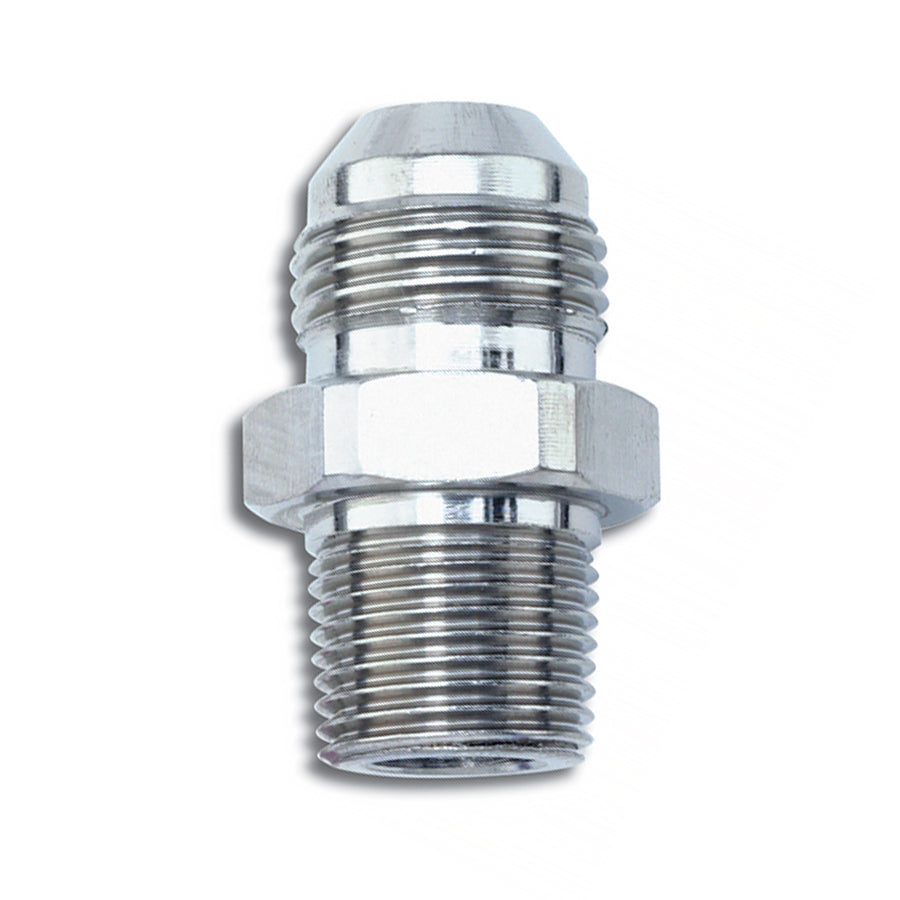 Russell 670031 Endura Adapter Fitting 10 AN Male to 3/8 Inch NPT Male Aluminum Nickel Finish