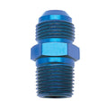 Russell 670150 Adapter Fitting #6 Male to 1/2 Inch NPT Male Aluminum Blue Anodized
