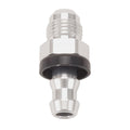 Russell 670300 3/8 Inch Male Barb to 6 AN Fitting with Twist-Lok Straight End, Aluminum Clear Anodized
