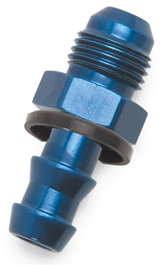 Russell 670310 Hose End Fitting, 1/2 Inch Male Barb to 8 AN Male, Aluminum, Blue Anodized
