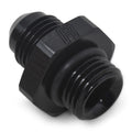 Russell 670690 16AN to 12AN O-Ring Adapter, Straight, Aluminum Black Anodized