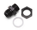 Russell 670870 #10 Fuel Cell Bulkhead Fitting with Straight 10 AN Male to Male Connection, Aluminum Black Anodized