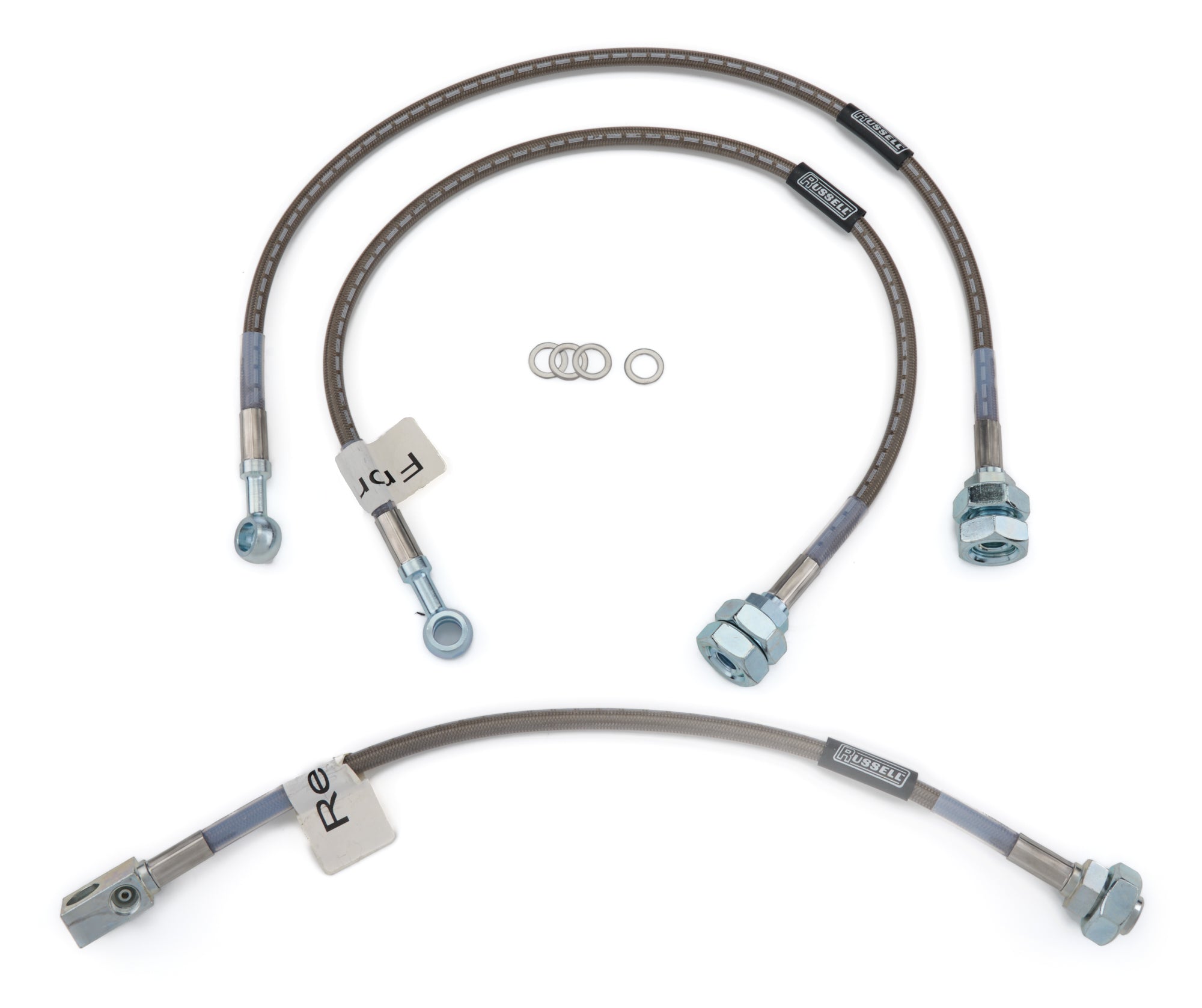 Russell 672310 Brake Hose Kit for GM Fullsize Trucks 1979-1987 with Braided Stainless Steel Construction